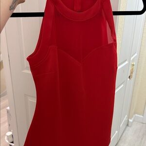 Elegant Red Sleeveless Dress